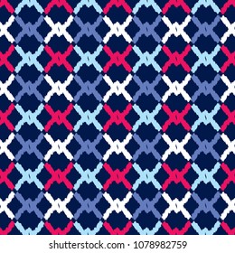 Ethnic boho seamless pattern. Traditional ornament. Geometric background. Folk motif. Textile rapport.