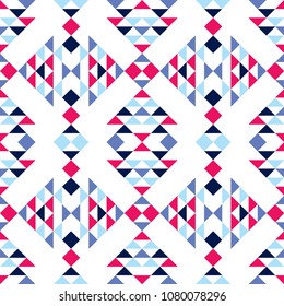 Ethnic boho seamless pattern. Traditional ornament. Geometric background. Tribal pattern. Folk motif. Textile rapport.