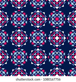 Ethnic boho seamless pattern. Traditional ornament. Geometric background. Tribal pattern. Folk motif. Textile rapport.