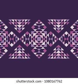 Ethnic boho seamless pattern. Traditional ornament. Geometric background. Tribal pattern. Folk motif. Textile rapport.
