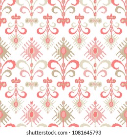 Ethnic boho seamless pattern. Traditional ornament. Geometric background. Folk motif. Textile rapport.