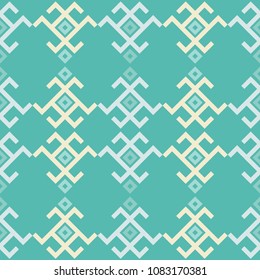 Ethnic boho seamless pattern. Traditional ornament. Geometric background. Tribal pattern. Folk motif. Textile rapport.