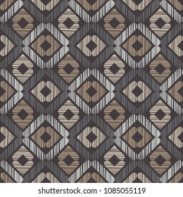 Ethnic boho seamless pattern. Traditional ornament. Geometric background. Tribal pattern. Folk motif. Textile rapport.