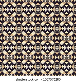 Ethnic boho seamless pattern. Traditional ornament. Geometric background. Tribal pattern. Folk motif. Textile rapport.