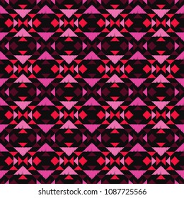Ethnic boho seamless pattern. Traditional ornament. Geometric background. Tribal pattern. Folk motif. Textile rapport.