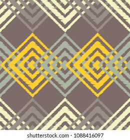Ethnic boho seamless pattern. Traditional ornament. Geometric background. Folk motif. Textile rapport.