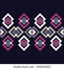 Ethnic boho seamless pattern. Traditional ornament. Geometric background. Folk motif. Textile rapport.