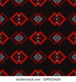 Ethnic boho seamless pattern. Traditional ornament. Geometric background. Folk motif. Textile rapport.