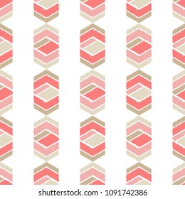 Ethnic boho seamless pattern. Traditional ornament. Manual hatching. Geometric background. Tribal pattern. Folk motif. Textile rapport.