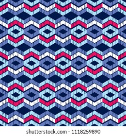 Ethnic boho seamless pattern.  Traditional ornament. Geometric background. Tribal pattern. Folk motif. Textile rapport.