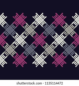 Ethnic boho seamless pattern.  Traditional ornament. Geometric background. Tribal pattern. Folk motif. Textile rapport.