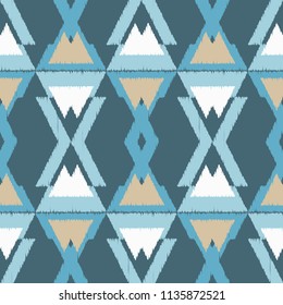 Ethnic boho seamless pattern.  Traditional ornament. Geometric background. Tribal pattern. Folk motif. Textile rapport.