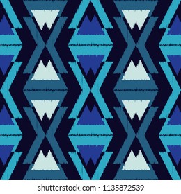 Ethnic boho seamless pattern.  Traditional ornament. Geometric background. Tribal pattern. Folk motif. Textile rapport.