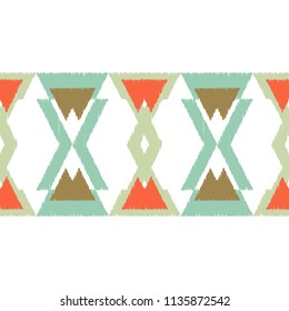 Ethnic boho seamless pattern.  Traditional ornament. Geometric background. Tribal pattern. Folk motif. Textile rapport.