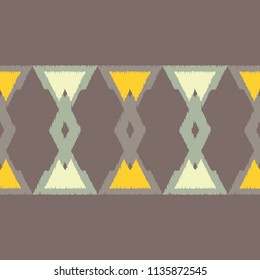 Ethnic boho seamless pattern.  Traditional ornament. Geometric background. Tribal pattern. Folk motif. Textile rapport.