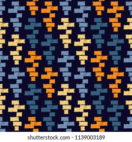 Ethnic boho seamless pattern.  Traditional ornament. Geometric background. Tribal pattern. Folk motif. Textile rapport.
