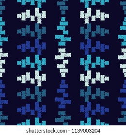 Ethnic boho seamless pattern.  Traditional ornament. Geometric background. Tribal pattern. Folk motif. Textile rapport.