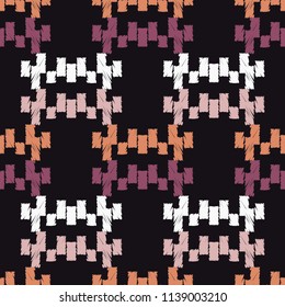 Ethnic boho seamless pattern.  Traditional ornament. Geometric background. Tribal pattern. Folk motif. Textile rapport.