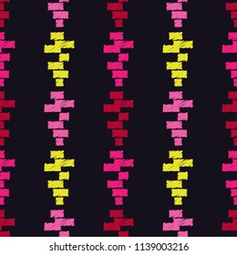 Ethnic boho seamless pattern.  Traditional ornament. Geometric background. Tribal pattern. Folk motif. Textile rapport.