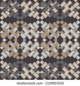 Ethnic boho seamless pattern.  Traditional ornament. Geometric background. Tribal pattern. Folk motif. Textile rapport.
