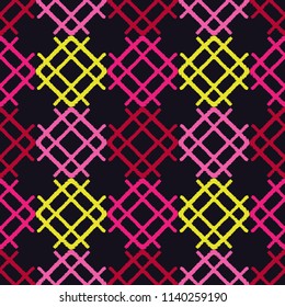 Ethnic boho seamless pattern. Traditional ornament. Geometric background. Tribal pattern. Folk motif. Textile rapport.