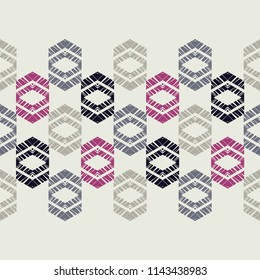Ethnic boho seamless pattern. Traditional ornament. Geometric background. Tribal pattern. Folk motif. Textile rapport.