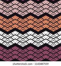Ethnic boho seamless pattern. Traditional ornament. Geometric background. Tribal pattern. Folk motif. Textile rapport.