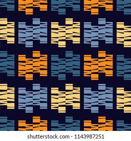 Ethnic boho seamless pattern. Traditional ornament. Geometric background. Tribal pattern. Folk motif. Textile rapport.