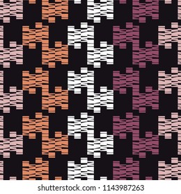 Ethnic boho seamless pattern. Traditional ornament. Geometric background. Tribal pattern. Folk motif. Textile rapport.