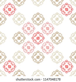 Ethnic boho seamless pattern. Traditional ornament. Geometric background. Tribal pattern. Folk motif. Textile rapport.