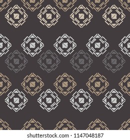 Ethnic boho seamless pattern. Traditional ornament. Geometric background. Tribal pattern. Folk motif. Textile rapport.
