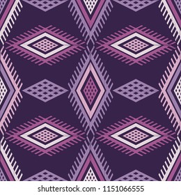Ethnic boho seamless pattern. Traditional ornament. Geometric background. Tribal pattern. Folk motif. Textile rapport.