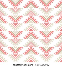 Ethnic boho seamless pattern. Traditional ornament. Geometric background. Tribal pattern. Folk motif. Textile rapport.