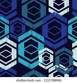 Ethnic boho seamless pattern. Traditional ornament. Geometric background. Tribal pattern. Folk motif. Textile rapport.