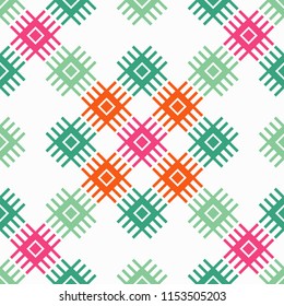 Ethnic boho seamless pattern. Traditional ornament. Geometric background. Tribal pattern. Folk motif. Textile rapport.