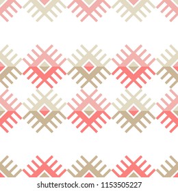 Ethnic boho seamless pattern. Traditional ornament. Geometric background. Tribal pattern. Folk motif. Textile rapport.