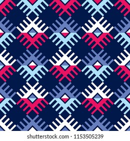 Ethnic boho seamless pattern. Traditional ornament. Geometric background. Tribal pattern. Folk motif. Textile rapport.