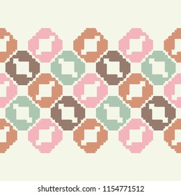 Ethnic boho seamless pattern. Traditional ornament. Geometric background. Tribal pattern. Folk motif. Textile rapport.
