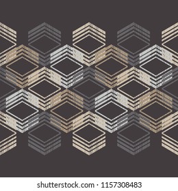 Ethnic boho seamless pattern. Traditional ornament. Geometric background. Tribal pattern. Folk motif. Textile rapport.
