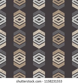 Ethnic boho seamless pattern. Traditional ornament. Geometric background. Tribal pattern. Folk motif. Textile rapport.