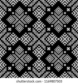 Ethnic boho seamless pattern. Traditional ornament. Geometric background. Tribal pattern. Folk motif. Textile rapport.