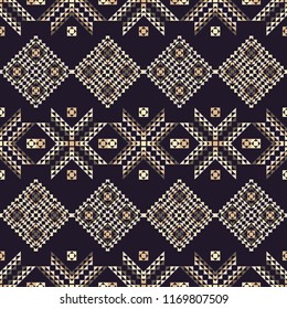 Patrón sin fisuras de boho étnico. Ornamento tradicional. Fondo geométrico. Patrón tribal. Motivo de Folk. Relación textil.
