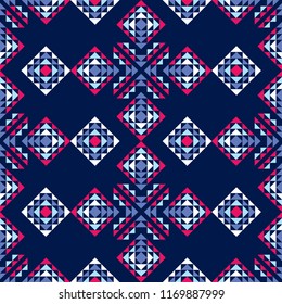 Ethnic boho seamless pattern. Traditional ornament. Geometric background. Tribal pattern. Folk motif. Textile rapport.
