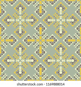 Ethnic boho seamless pattern. Traditional ornament. Geometric background. Tribal pattern. Folk motif. Textile rapport.