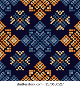 Ethnic boho seamless pattern. Traditional ornament. Geometric background. Tribal pattern. Folk motif. Textile rapport.
