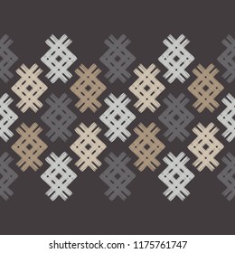Ethnic boho seamless pattern. Traditional ornament. Geometric background. Tribal pattern. Folk motif. Textile rapport.