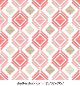 Ethnic boho seamless pattern. Traditional ornament. Geometric background. Tribal pattern. Folk motif. Textile rapport.