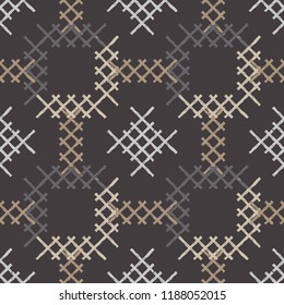 Ethnic boho seamless pattern. Traditional ornament. Tribal pattern. Folk motif. Can be used for wallpaper, textile, invitation card, wrapping, web page background.