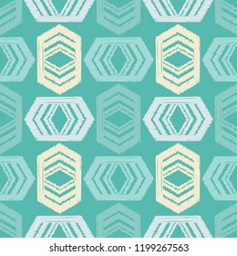 Ethnic boho seamless pattern. Traditional ornament. Brushwork. Hand hatching. Tribal pattern. Folk motif. Can be used for wallpaper, textile, invitation card, wrapping, web page background.