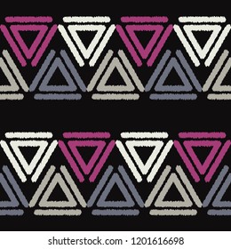 Ethnic boho seamless pattern. Traditional ornament. Tribal pattern. Folk motif. Can be used for wallpaper, textile, invitation card, wrapping, web page background.